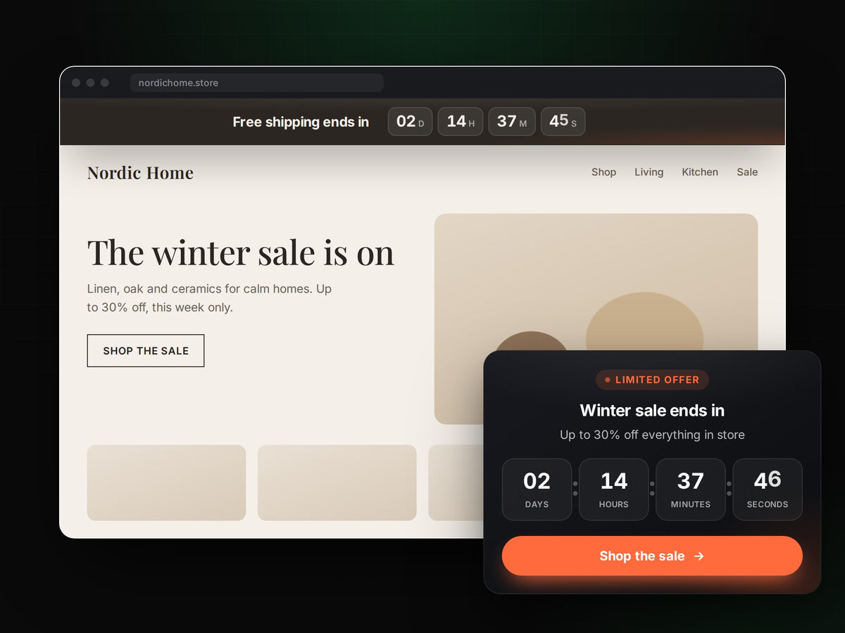 ⏰ Countdown Timer Widget