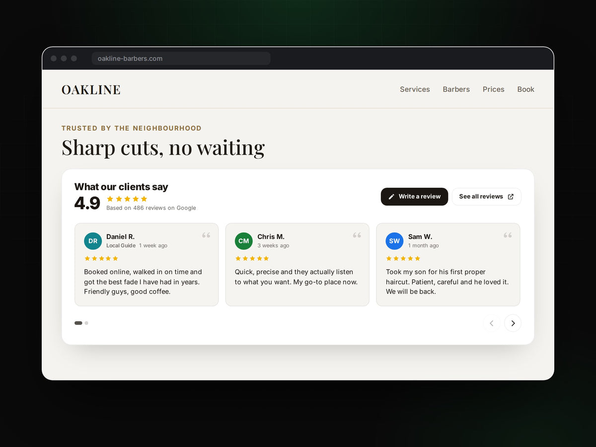 Google Reviews Widget