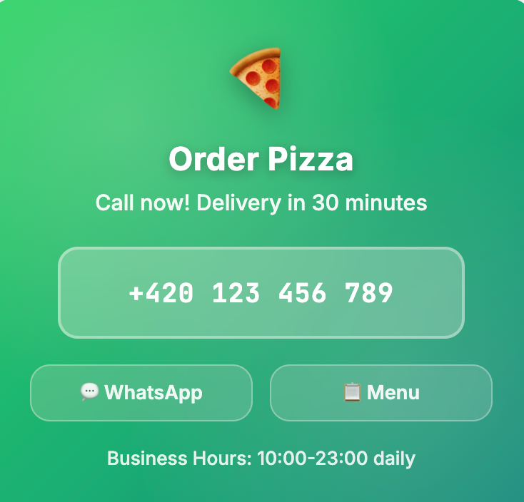 📞 Click to Call Widget