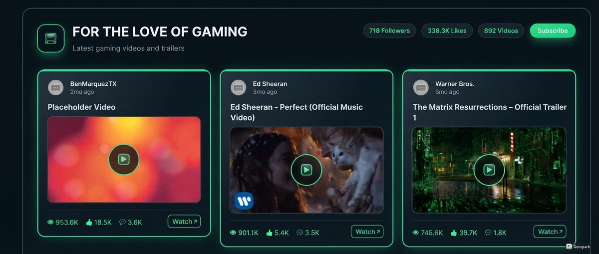 YouTube Widget